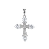 Cumpara ieftin Pandantiv argint 925, JW1279, model cruce, placat cu rodiu