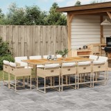 vidaXL Set mobilier de grădină cu perne, 13 piese, bej, poliratan 3211408