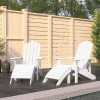 VidaXL Scaune de grădină Adirondack cu taburete, 2 buc., alb, HDPE 3095696