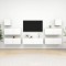 Gossi set dulapuri tv, 7 piese, alb, lemn prelucrat