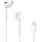 Handsfree (casti) cu fir si microfon stereo Apple Earpods MMTN2ZM/A alb pentru dispozitive cu conector Lightning