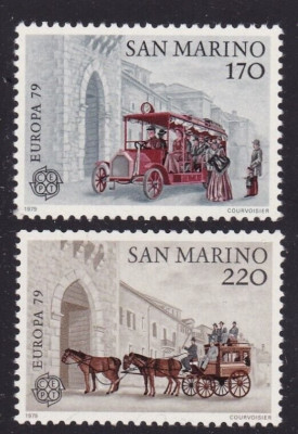 San Marino 1979 - Europa, transport, trasuri, auto, serie neuzat foto