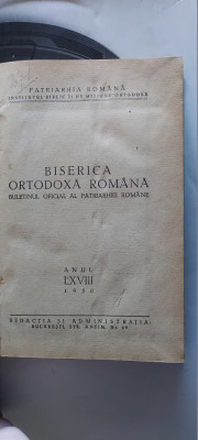 BISERICA ORTODOXA ROMANA BULETINUL OFICIAL AL PATRIARHIEI ROMANE ANUL 1950 foto