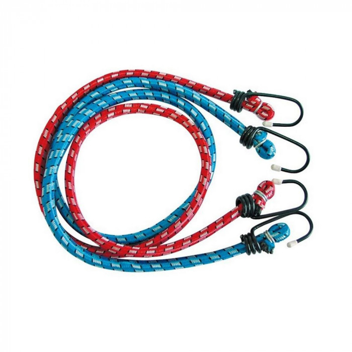 Set 2 cabluri elastice, pentru fixare, 12mm, lungime 1m, carlige din otel, 201801
