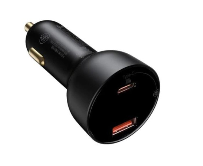 INCARCATOR auto Baseus Superme Digital Display PPS, Quick Charge 100W, 1 x USB 5V/4.5A si 1 x USB Type-C 5V/3A, negru &quot;CCZX-01&quot; (timbru verde 0.18 lei
