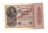 Bancnota Germania 1000000000 mark/marci 1923 supratipar pe 1000 mark/marci 1922, prefixul cu negru, stare foarte buna