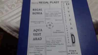 program Regal Horia - Aqua vest Arad foto