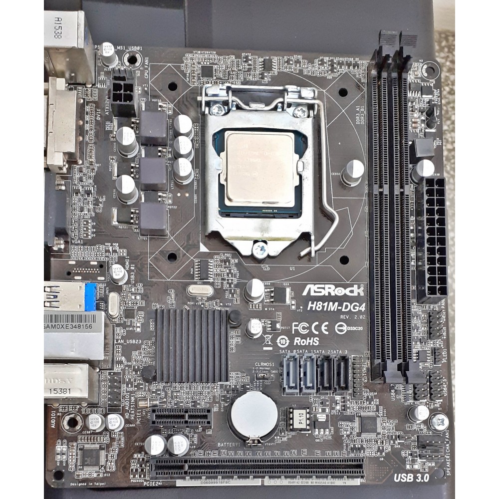 Placa de baza ASRock H81M-DG4 Socket 1150 + Procesor Intel Core i3-417 ...