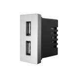 Cumpara ieftin Modul priza USB dublu 2.4A 5V Luxion, gri, pentru rame din sticla