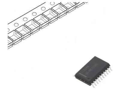 IC digital buffer non-inversor declanșator linie 8 Ch SMD foto