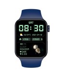 Ceas smartwatch W37 seria 7 compatibil Android si IOS, albastru W37 BMG, Otel inoxidabil