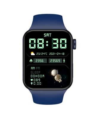 Ceas smartwatch W37 seria 7 compatibil Android si IOS, albastru W37 BMG foto