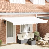 VidaXL Cortina Retractabilă Manual Alb 400x200 cm 400 x 200 cm 4x2 m