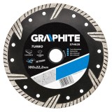 Disc diamantat turbo 180 mm Graphite pentru beton, piatra si granit