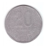 Moneda Costa Rica 20 colones 1983, stare buna, curata, America Centrala si de Sud, Fier