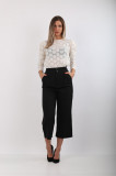 Pantaloni cropped evazati Stradivarius, 38, Negru