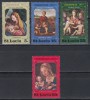 St. Lucia 1973 - Crăciun - Picturi de D&uuml;rer, Raphael, Maratta, Bronzino, MNH, Nestampilat