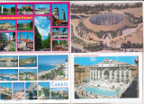 Bnk cp Lot 60 carti postale diferite - straine, Ambele, Printata