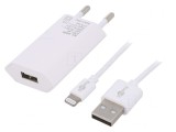 Alimentator pulsatoriu 5VDC 5W cu ștecher EU alb, Goobay