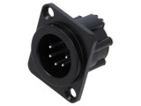Conector XLR 5 pini AMPHENOL AX 7,5A 133V IP40 pentru lipire 18AWG