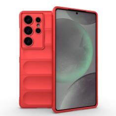 Husa antisoc pentru samsung galaxy s25 ultra - margini anti-alunecare - shield - red foto