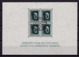 ✅ (S38) Germania Reich 1937 &quot; Aniversare Adolf Hitler-48 de ani&quot; serie Mi.646 in bloc/colita 7 , partial gumat, stampila complezenta Aachen