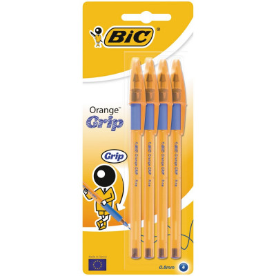 Bic Pix Orange Grip Albastru Set 4 Bucati 36006533 foto