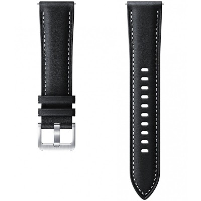 Curea ceas Samsung Galaxy Watch Active / Galaxy Watch Active2 / Galaxy Watch3 41 mm/ Galaxy Watch 42 mm / Gear Sport, 20 mm, Piele, Neagra ET-SLR85SBE foto