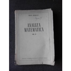 ANALIZA MATEMATICA - MIRON NICOLESCU VOL.2
