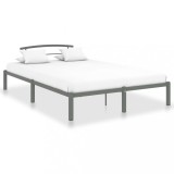 Cumpara ieftin Cadru de pat, gri, 160 x 200 cm, metal
