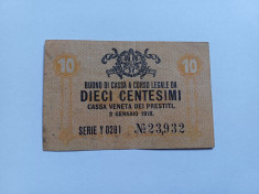 Italia - 10 Centesimi 1918 foto
