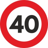 Cumpara ieftin Autocolant Sticker &quot;Limita Viteza&quot; Reflectorizant - 40km/h, AVEX