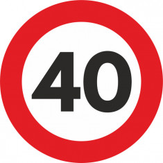 Sticker reflectorizant - SPEED LIMIT - 40km/h