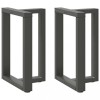 VidaXL Picioare de masă &icirc;n formă de T, 2 buc., antracit, 50x35x(72-73) cm, oțel 4013050