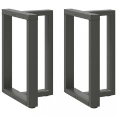 vidaXL Picioare de masă &icirc;n formă de T, 2 buc., antracit, 50x35x(72-73) cm, oțel 4013050
