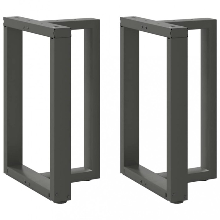 vidaXL Picioare de masă &icirc;n formă de T, 2 buc., antracit, 50x35x(72-73) cm, oțel 4013050