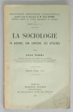 LA SOCIOLOGIE , SA NATURE , SON CONTENU , SES ATTACHES par RENE WORMS , 1926