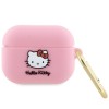 Husa pentru Apple AirPods Pro 1 - Hello Kitty Silicone 3D Kitty Head (HKAP3DKHSP) - Pink