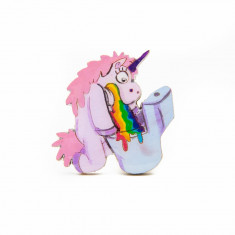 Brosa Lemn Unicorn Sick of RAINBOW foto