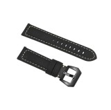Curea piele naturala compatibila Huawei Watch GT 7 46mm, Telescoape QR, 22mm, Negru Mat