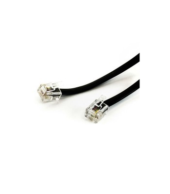 Cablu telefon RJ11 6P4C negru 2m EDC foto