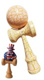 Cumpara ieftin Kendama din lemn natural, Bila lemn + Sticker Waterproof USA pentru telefon, 164KD