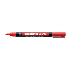 Marker permanent Edding 370 varf rotund 1MM rosu ED3702 foto