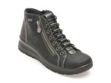 Ghete RIEKER negre, L7751, din piele ecologica