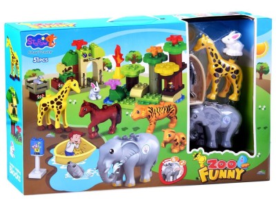 Set cuburi cu figurine gradina zoologica 51 piese, ConceptSeller foto