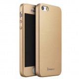 Husa Apple iPhone 6/6S IPAKY Full Cover 360 Auriu + Folie Cadou, Flippy