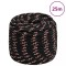 vidaXL Fr&acirc;nghie de barcă, negru, 16 mm, 25 m, polipropilenă 152360