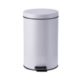Cos gunoi cu clapeta fier alb 25 x 39,5 cm, 12 L
