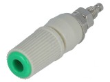 Soclu banană verde 4mm 24A nichelat pe panou