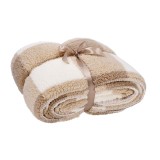 Cumpara ieftin Patura textil alb maro Amy 200 x 220 cm